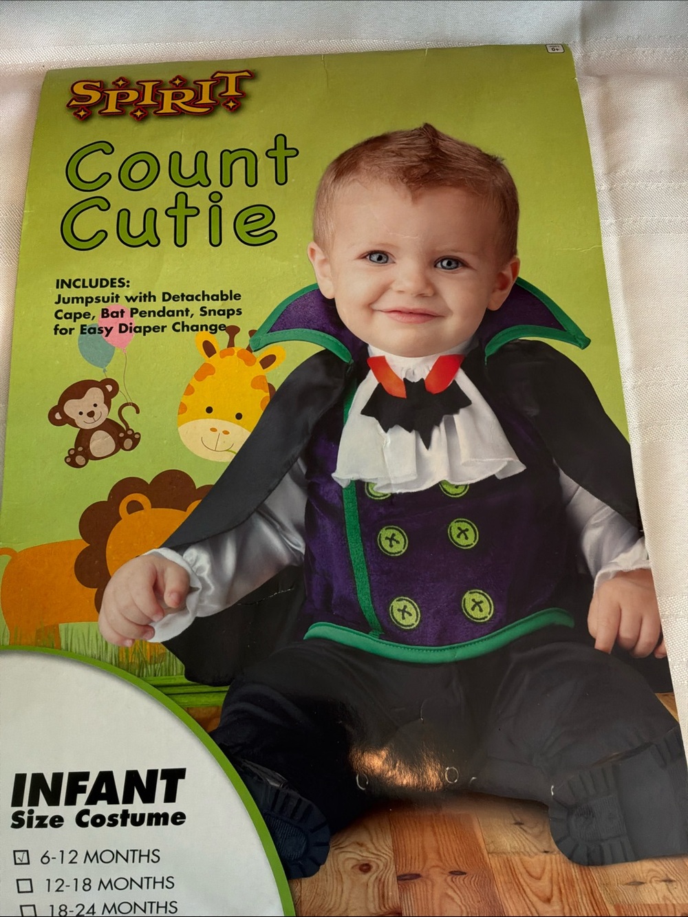 Spirit Count Cutie Infant Vampire Costume - Purple/Black size 6-12months